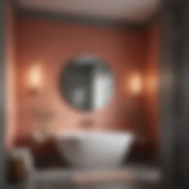 Elegant Bathroom with Trending Colors An elegant bathroom adorned with trendy paint colors that elevate the ambiance.