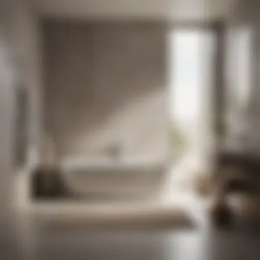 Minimalist Bathroom with Neutral Tones A minimalist bathroom that uses neutral tones to enhance the sense of space.