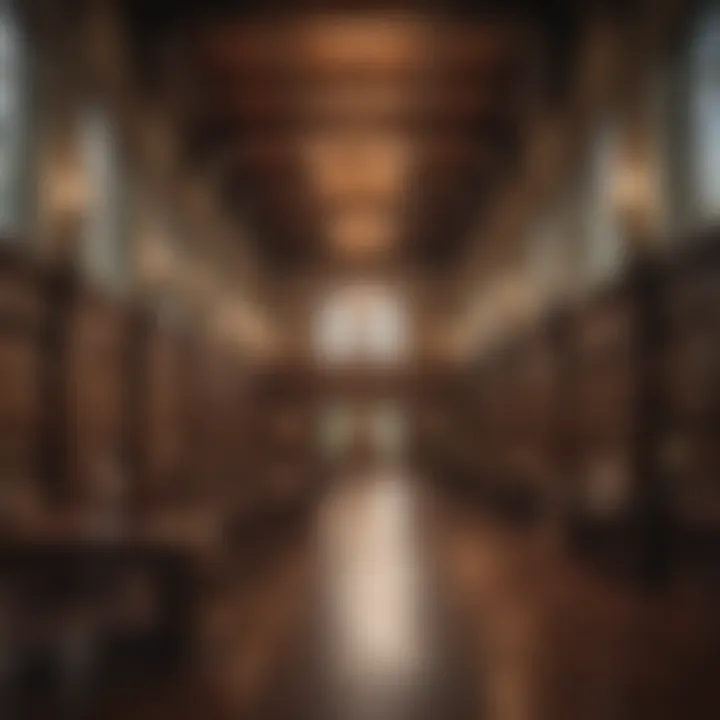 Historic Charm of College Campus Library
