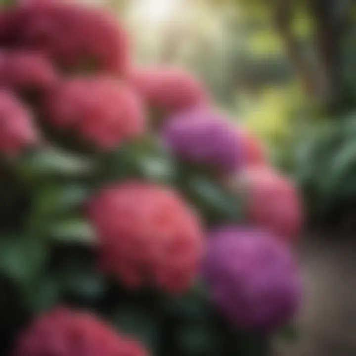 Colorful Hydrangea Bushes