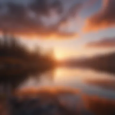 Colorful Sunset Over Tranquil Lake Colorful Sunset Over Tranquil Lake