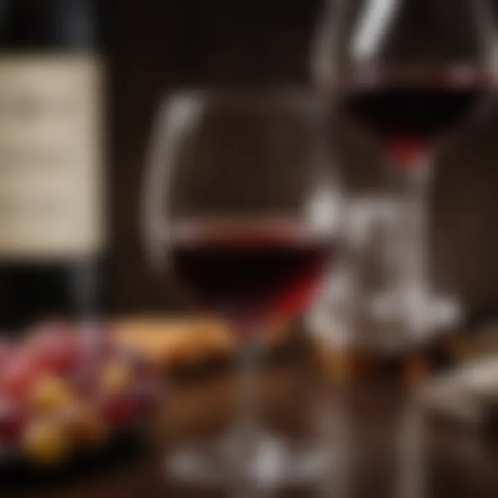 A sophisticated glass of aged wine, revealing rich colors and aromas