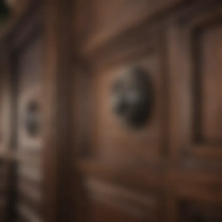 Detailed view of high-quality cabinet materials