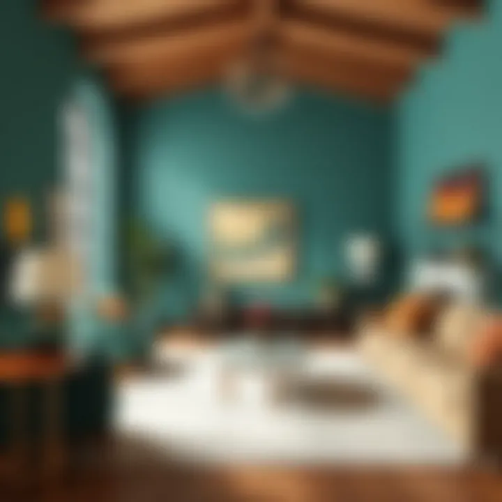 Vibrant Color Palette in Contemporary Decor A vibrant color palette enhancing a contemporary space