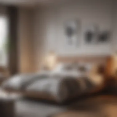 Stylish Bedroom with Affordable Materials Affordable materials used in a stylish bedroom