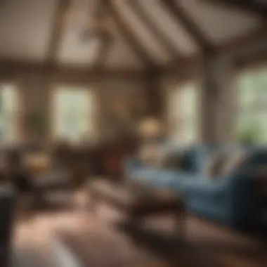 Cozy Cottage Living Room Interior Design in South Carolina