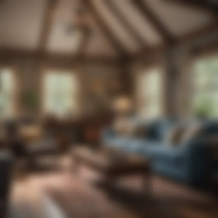 Cozy Cottage Living Room Interior Design in South Carolina