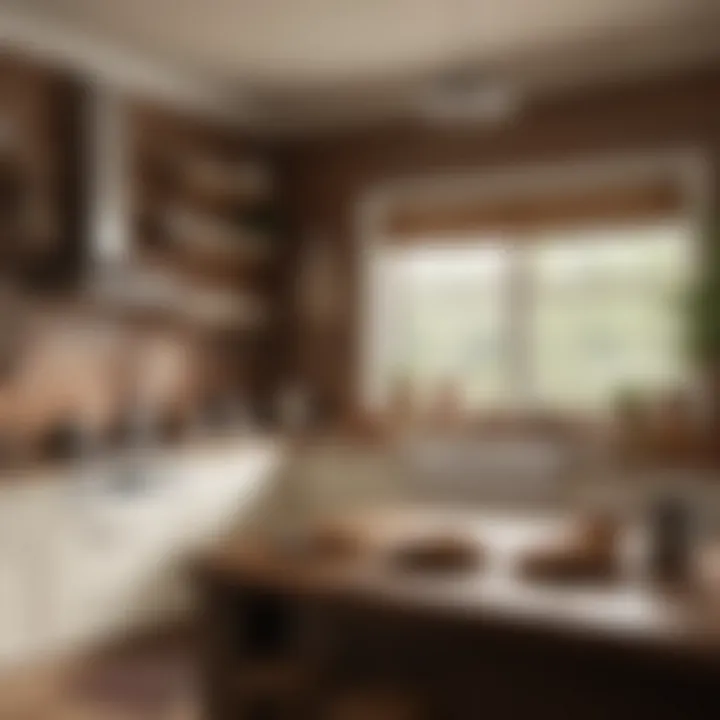 Cozy Cocoa Brown Country Kitchen Paint Color