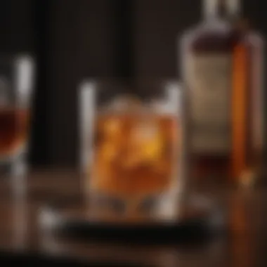Sculptural Whiskey Cocktail Presentation Artistic Whiskey Cocktail Presentation