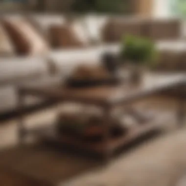 Styled Coffee Table in Southern Style Close-up of a beautifully styled coffee table with Southern decor.