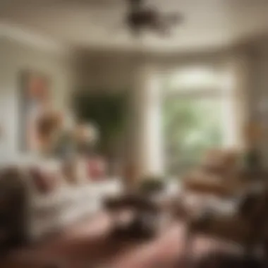 Cozy Southern Living Space A cozy Southern living room featuring lush textiles and inviting seating.