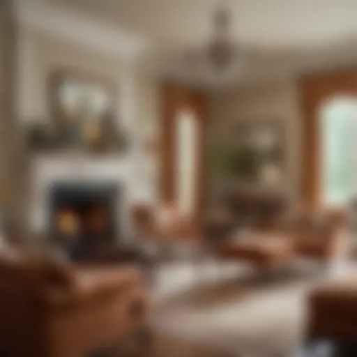 A serene Southern living room showcasing elegant furniture and warm colors.