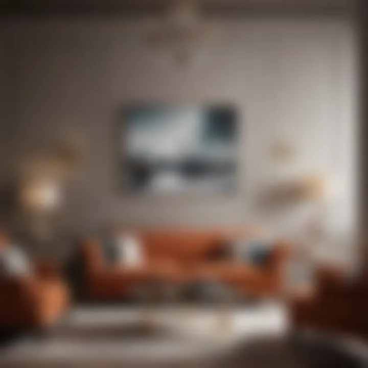 Chic color scheme blending harmoniously in a sophisticated room.