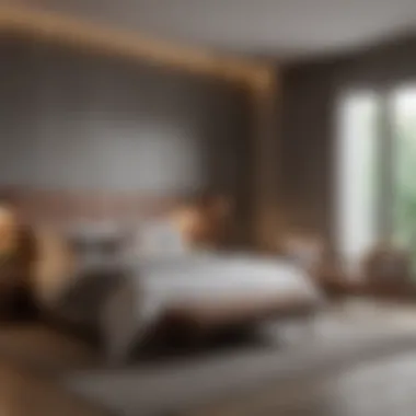 Stylish bedroom showcasing sustainable materials and design elements