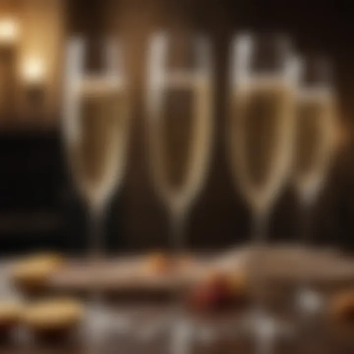 Crystal Champagne Flutes with Bubbly Elegance