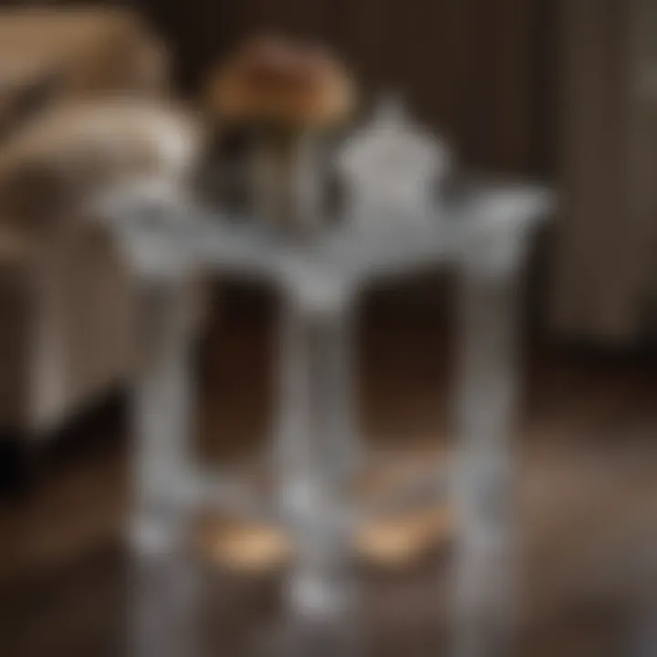 Crystal Embellished End Table