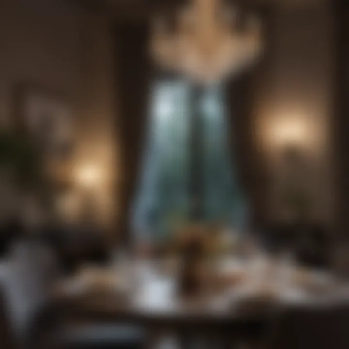 Chic dining area with elegant table settings