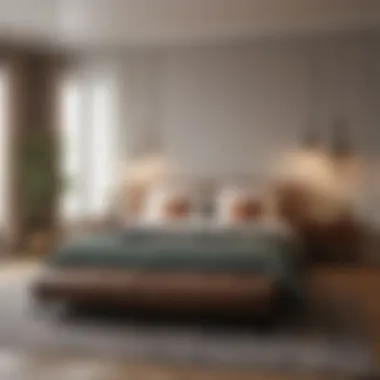 Cozy bedroom with a sophisticated color palette