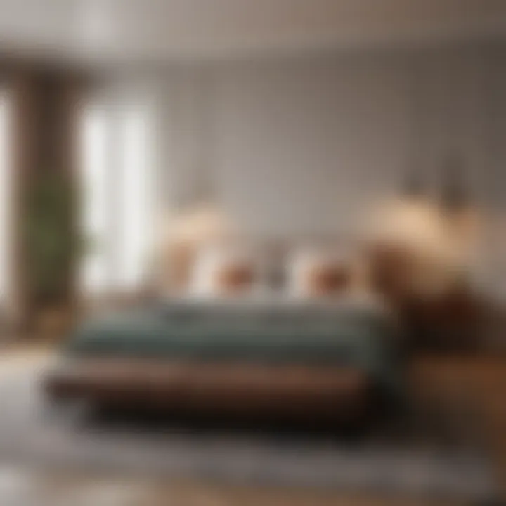 Cozy bedroom with a sophisticated color palette