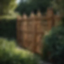 Elegant wooden decorative fencing in a garden setting