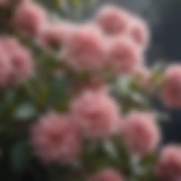 Close-up of intricate blossoms on a delicate flowering shrub