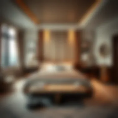 Luxurious bedroom with personalized decor elements