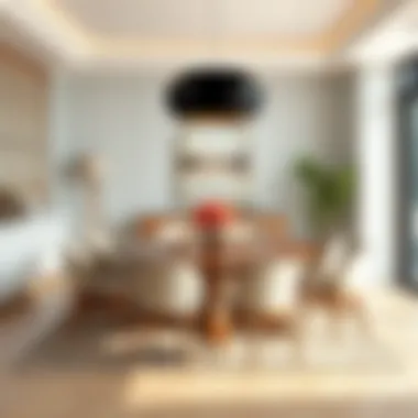 Stylish dining table with unique chairs