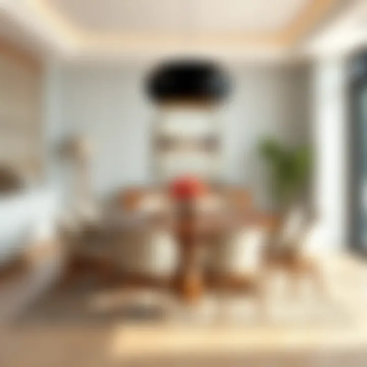 Stylish dining table with unique chairs