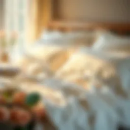 Luxurious cotton bed sheets showcasing softness