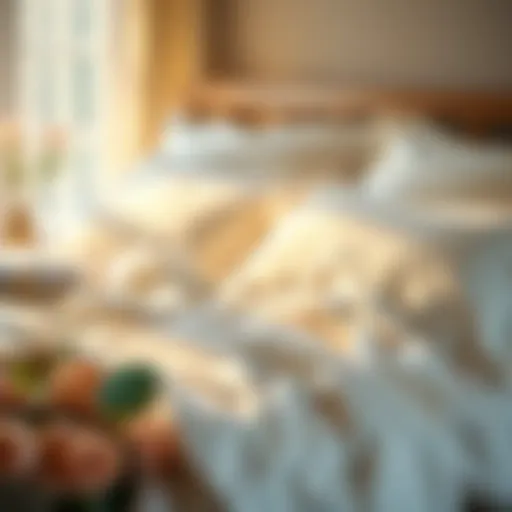 Luxurious cotton bed sheets showcasing softness