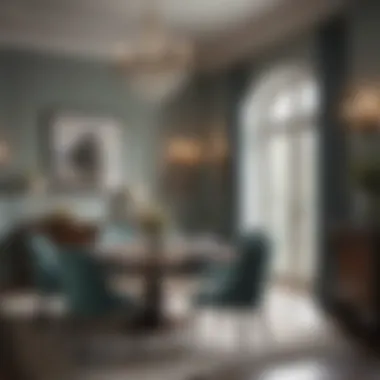 Harmonizing Décor with Elegant Paint Choices Harmonized décor elements with elegant paint choices in a dining space