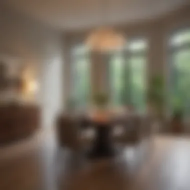 Natural Light's Role in Dining Area Aesthetics Dining area illuminated by natural light enhancing paint colors