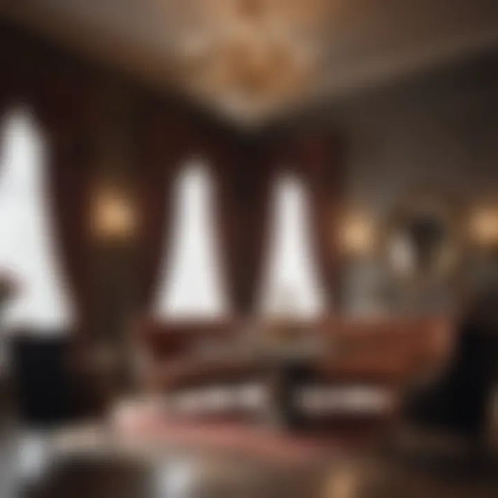 Luxurious dining area with plush seating and decor