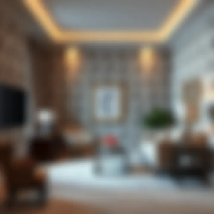 Sophisticated Dior wallpaper in a stylish interior setting