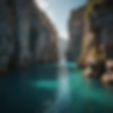 Dramatic Cliffs Along Turquoise Waters Dramatic Cliffs Along Turquoise Waters