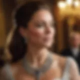 Duchess Kate wearing her exquisite necklace at a royal event