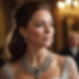 Duchess Kate wearing her exquisite necklace at a royal event