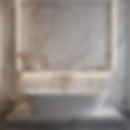 Elegant Bathroom Art on Marble Wall