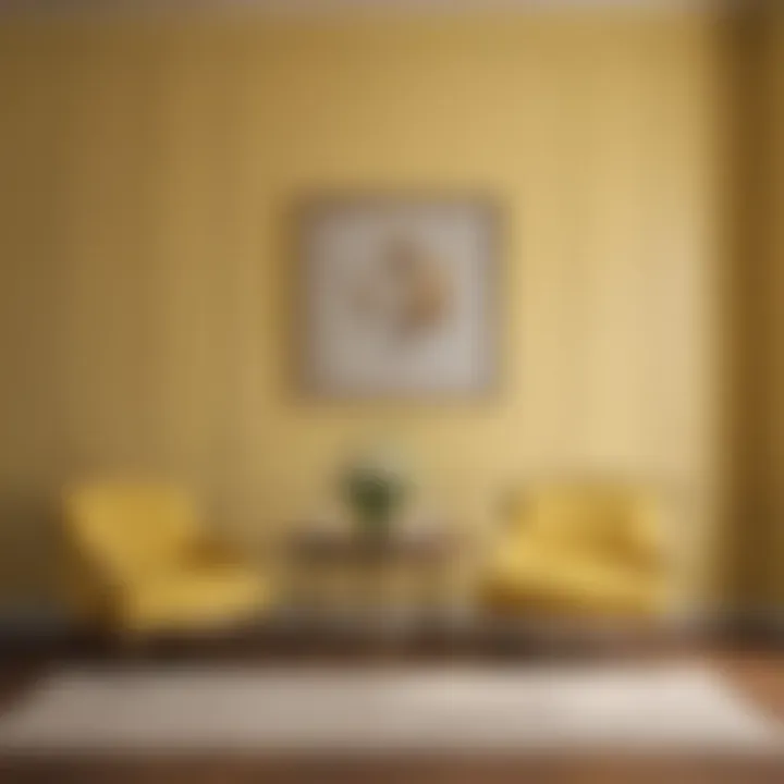 Elegant Butter Yellow Accent Wall