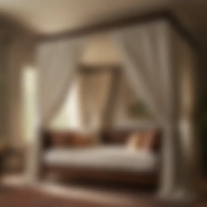 Cozy Retreat with Daybed Canopy Curtains