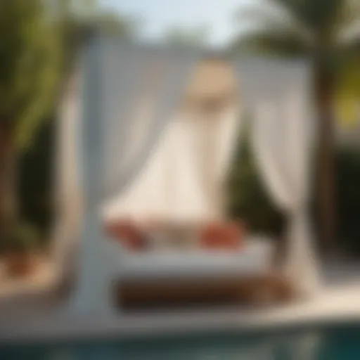 Luxurious Daybed Canopy Curtains in Outdoor Setting