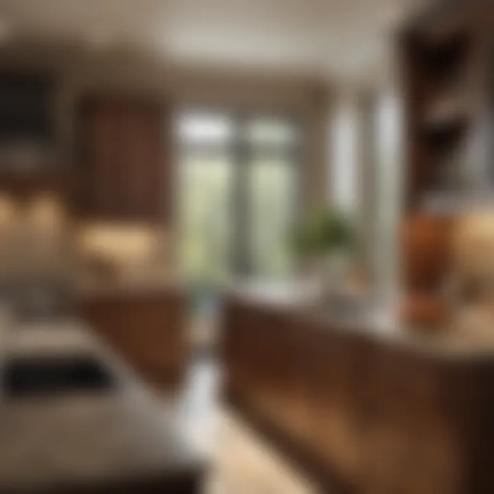 Organic Wood Cabinets with Natural Stone Countertops