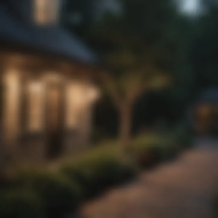 Luxurious ambiance created by Hampton Bay solar wall lights in outdoor setting