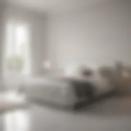 White floor bedroom with minimalist decor