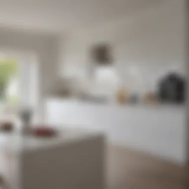 Natural Light Illuminating White Kitchen Walls