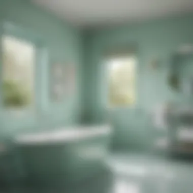 Serenity in Seafoam: A calming green bathroom color palette