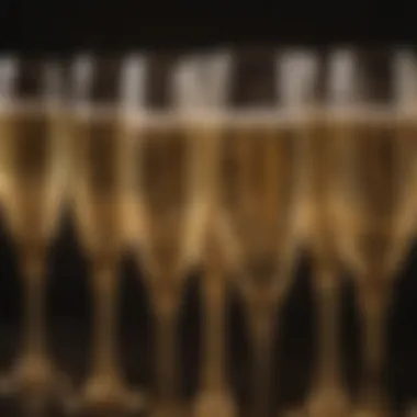Gilded Champagne Flutes Brimming with Elegance Elegant Champagne Flutes Filled with Golden Bubbles