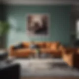 Elegant color palette in a modern living room
