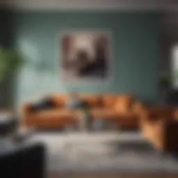 Elegant color palette in a modern living room