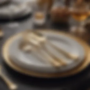 Elegant Gold Cutlery Set on Luxurious Table Setting